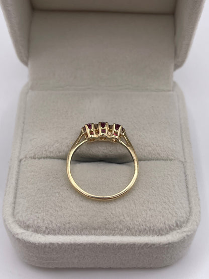 9ct gold ruby ring