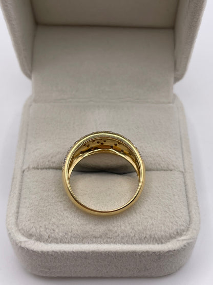 18ct gold diamond cluster ring
