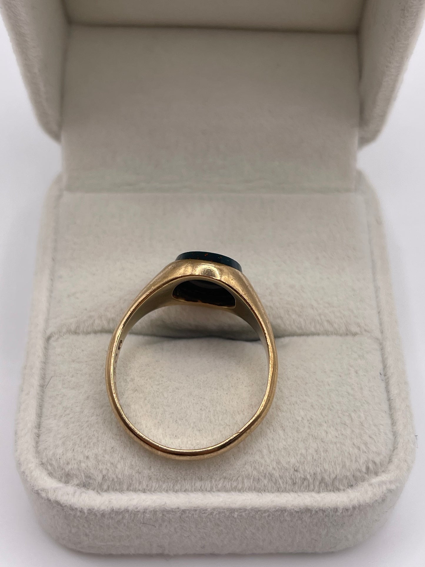 9ct gold bloodstone signet ring