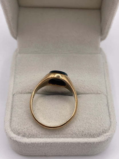 9ct gold bloodstone signet ring