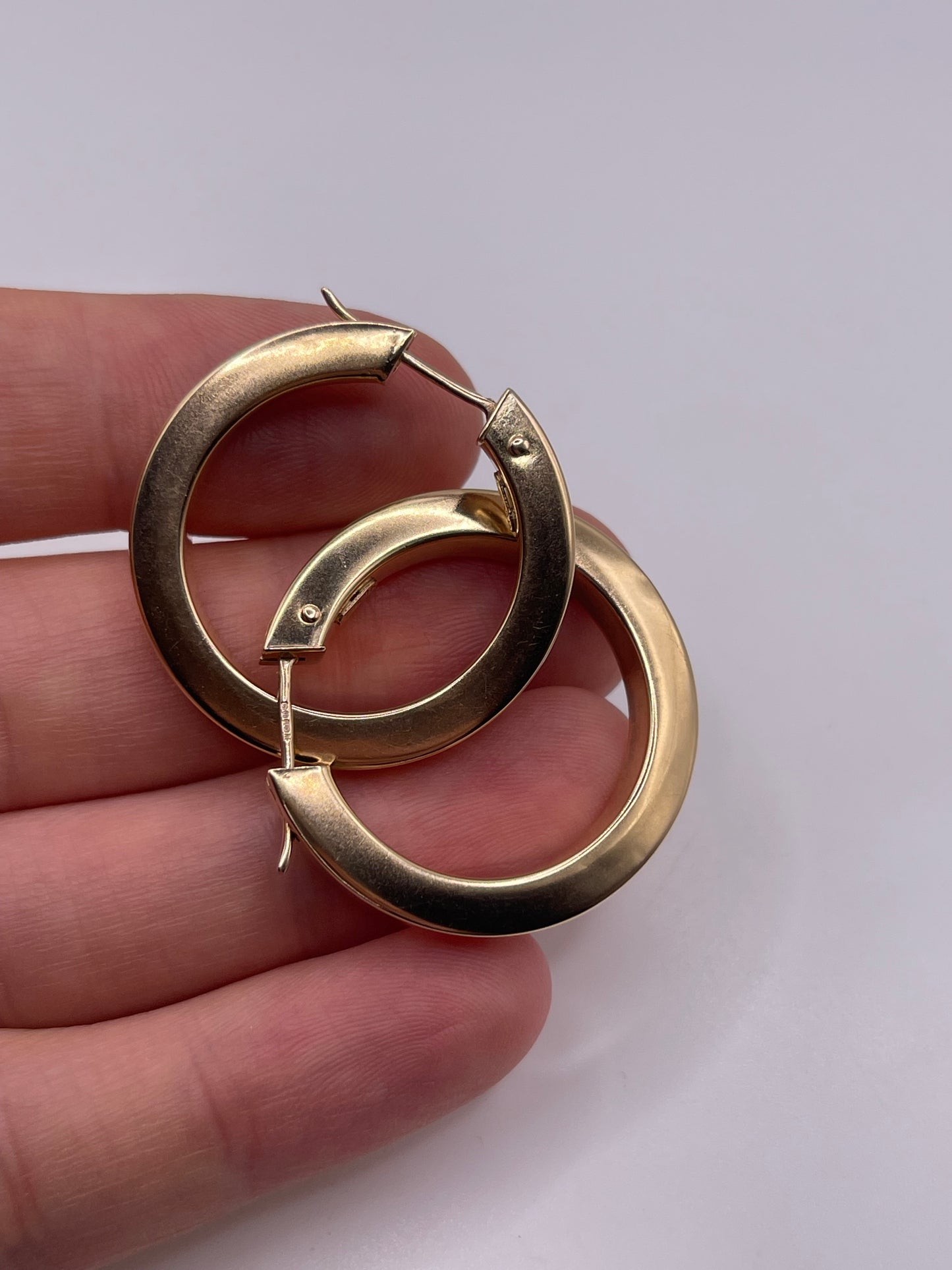 9ct gold creole earrings
