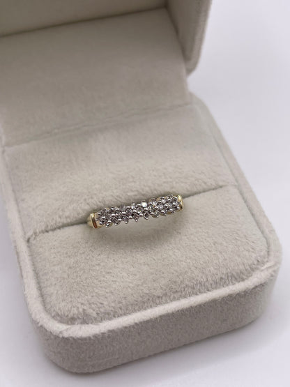 9ct gold diamond cluster ring