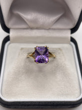 Load image into Gallery viewer, 9ct gold amethyst ring
