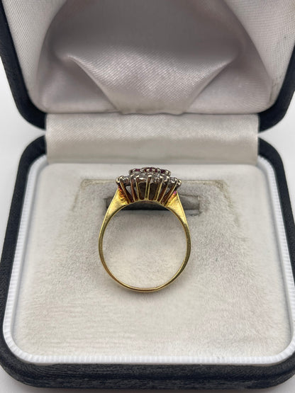 18ct gold ruby and diamond ring