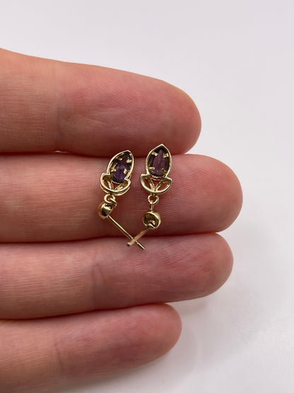 9ct gold iolite earrings