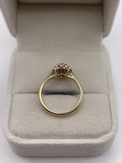 9ct gold opal and diamond ring