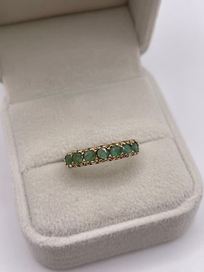 9ct gold emerald ring