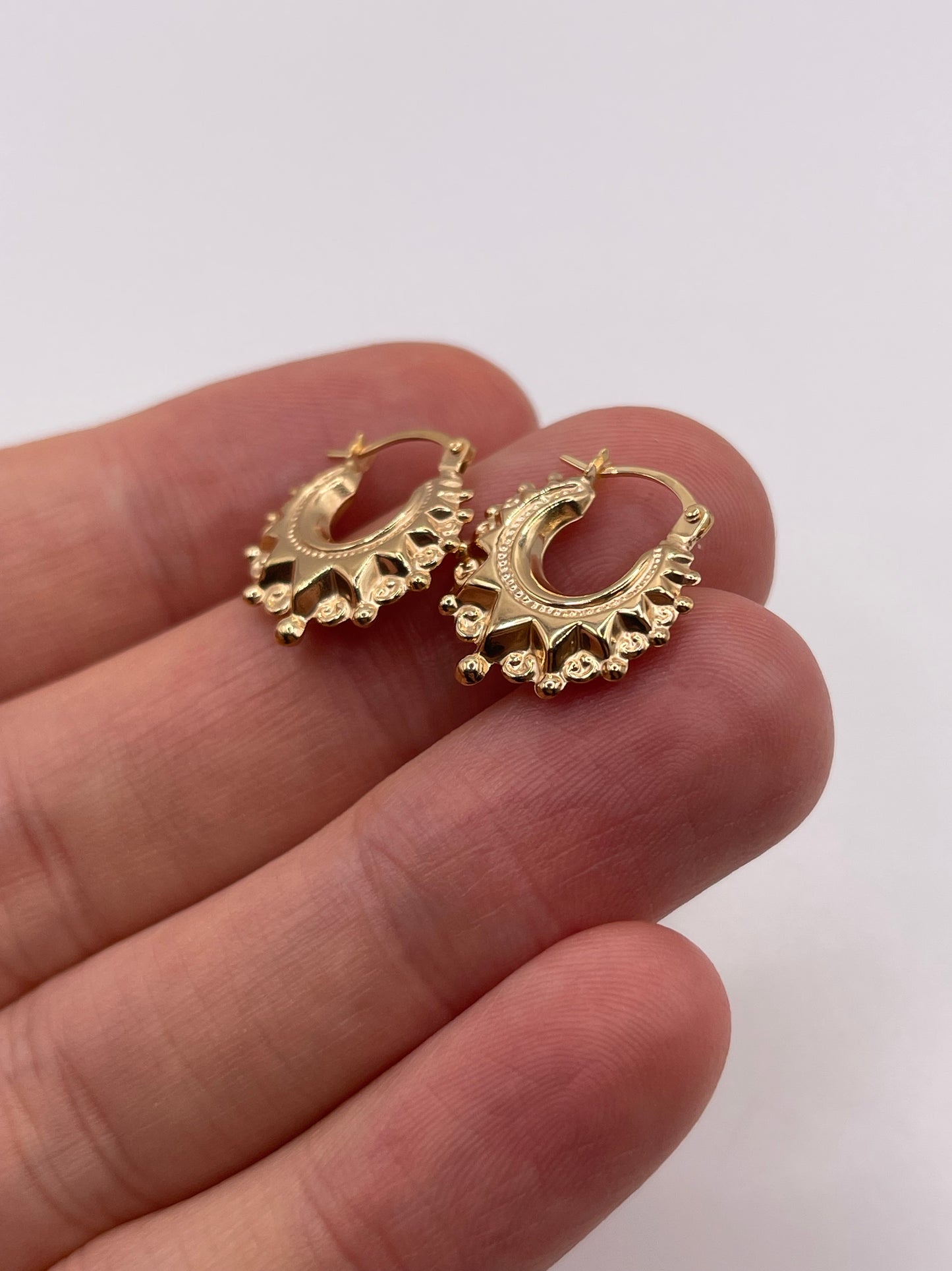 9ct gold creole earrings