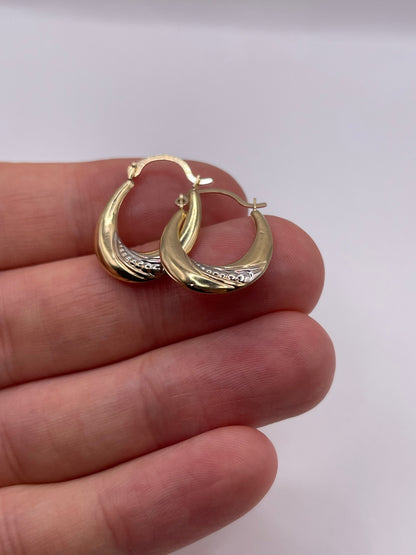 9ct gold creole earrings