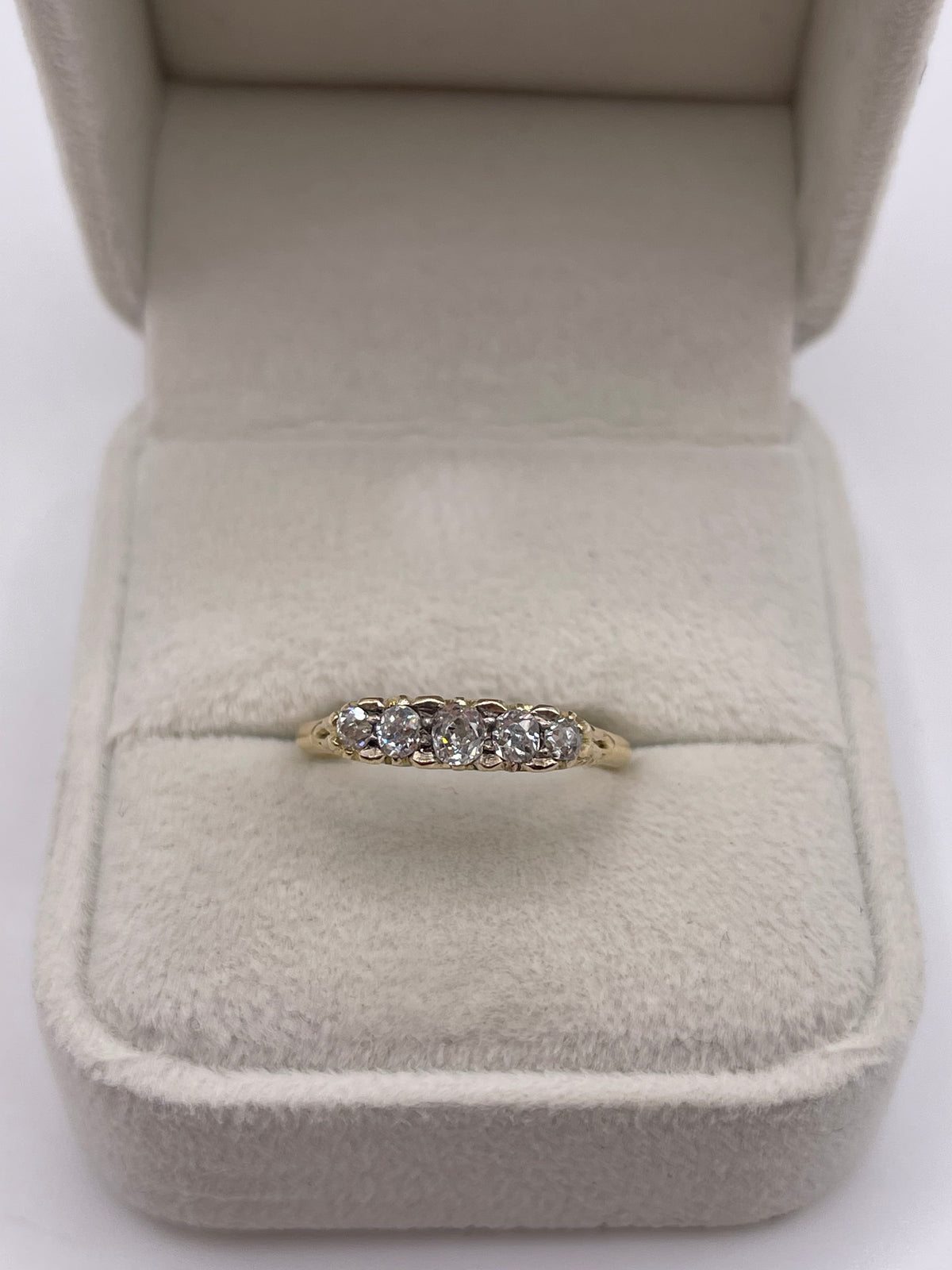 Antique 18ct gold old cut diamond ring