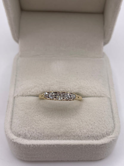 Antique 18ct gold old cut diamond ring