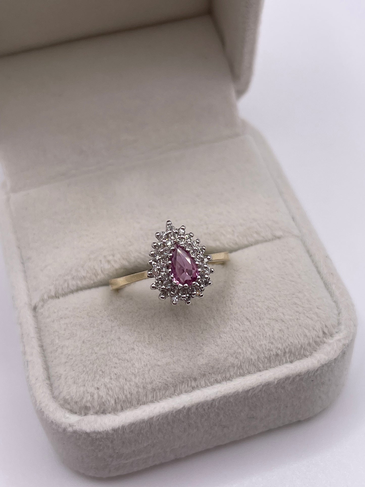 9ct gold ruby and diamond ring