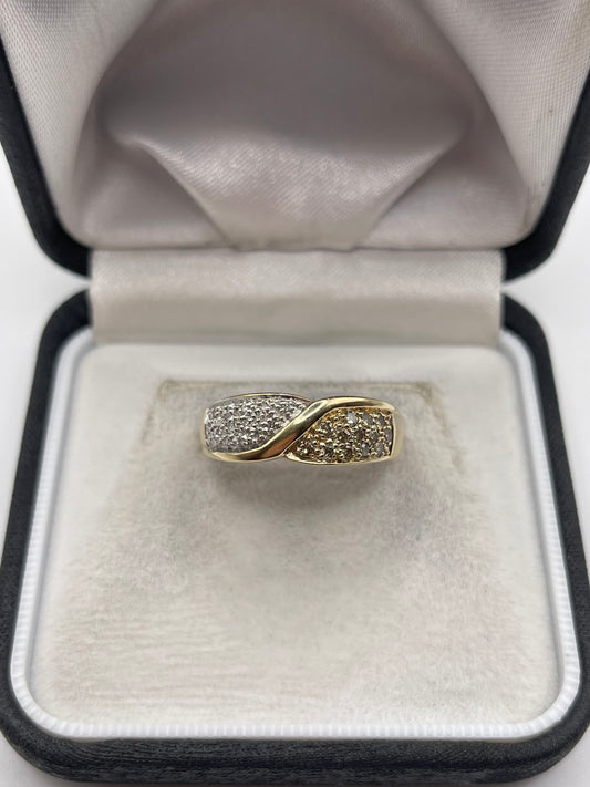 9ct gold diamond ring