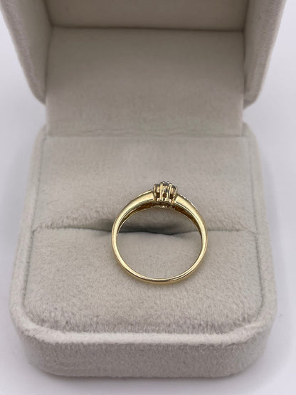 9ct gold diamond cluster ring