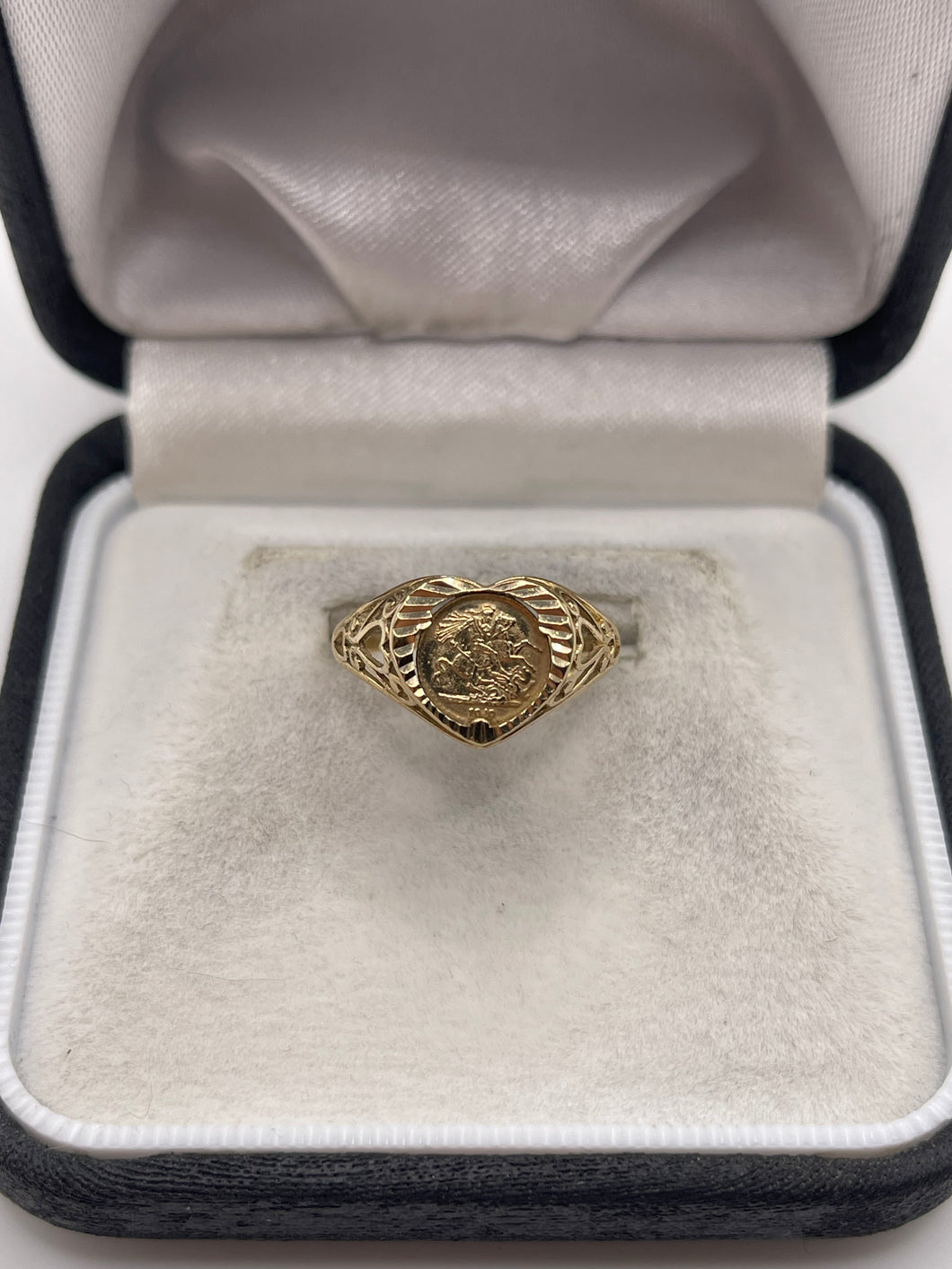 9ct gold coin ring