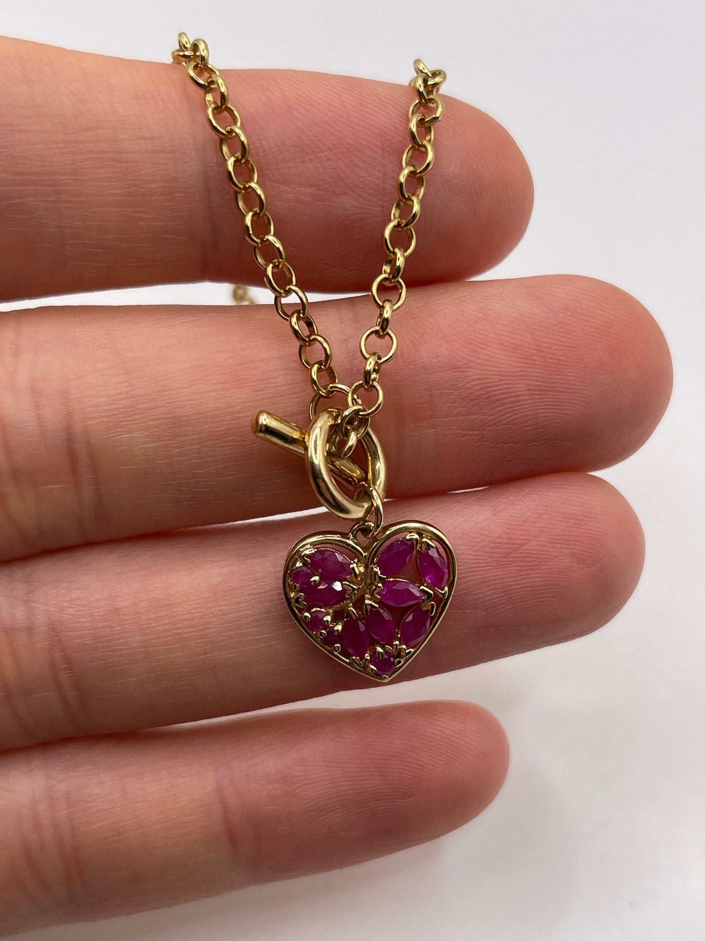 9ct gold ruby bracelet