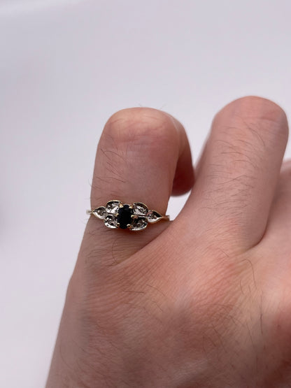 9ct gold sapphire and diamond ring