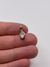Load image into Gallery viewer, 9ct gold opal and diamond pendant
