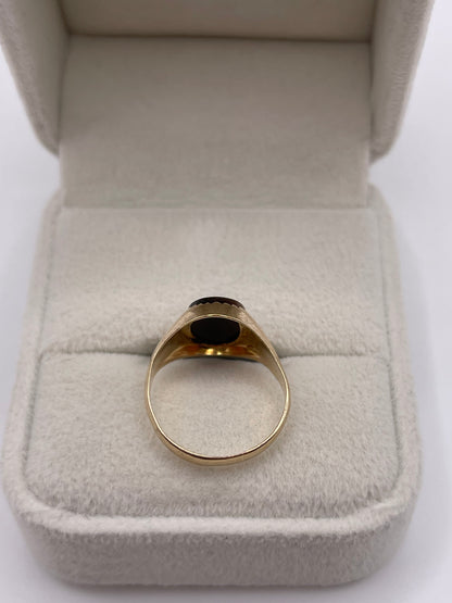 9ct gold tigers eye signet ring