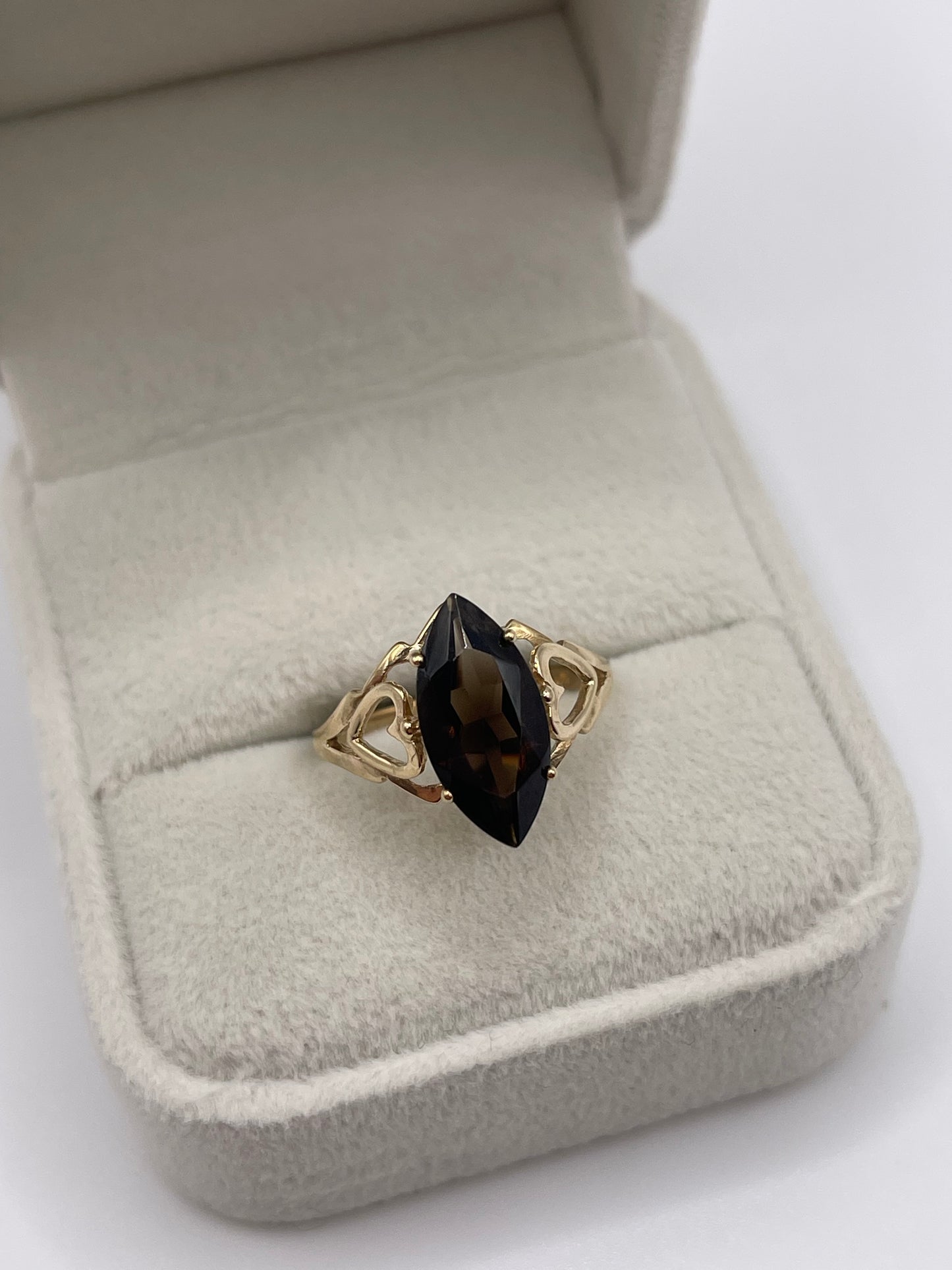 9ct gold Smokey quartz ring