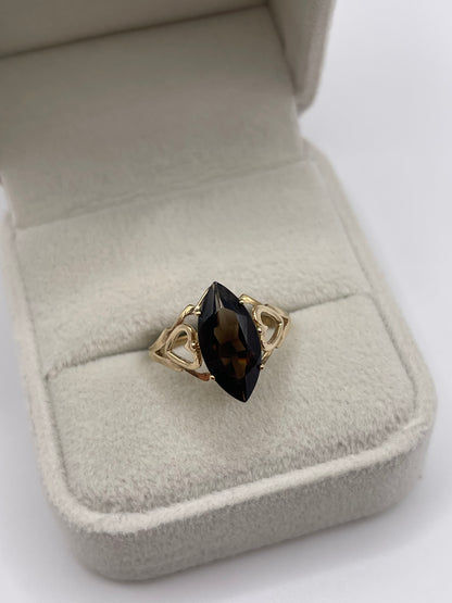 9ct gold Smokey quartz ring