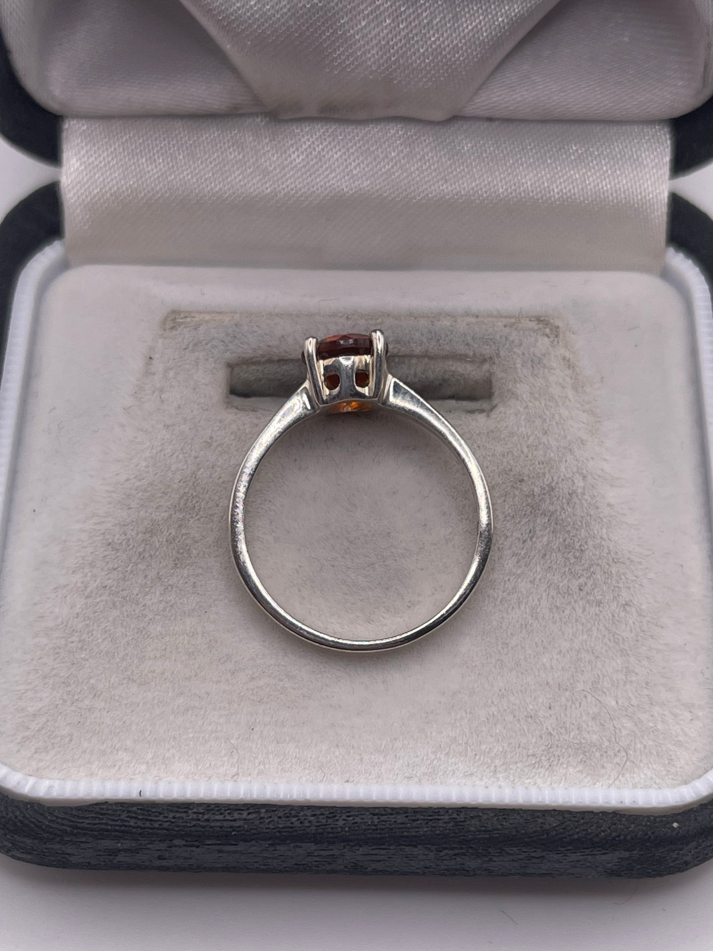 Silver topaz ring