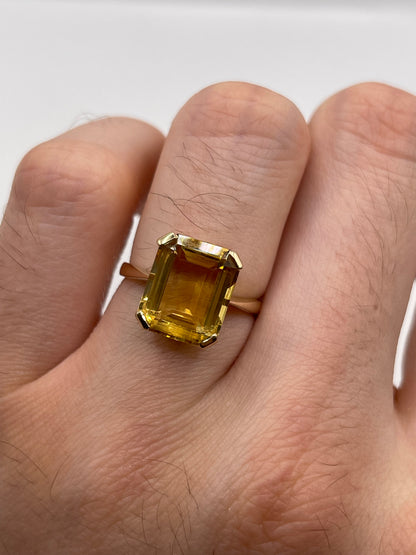 9ct gold citrine ring