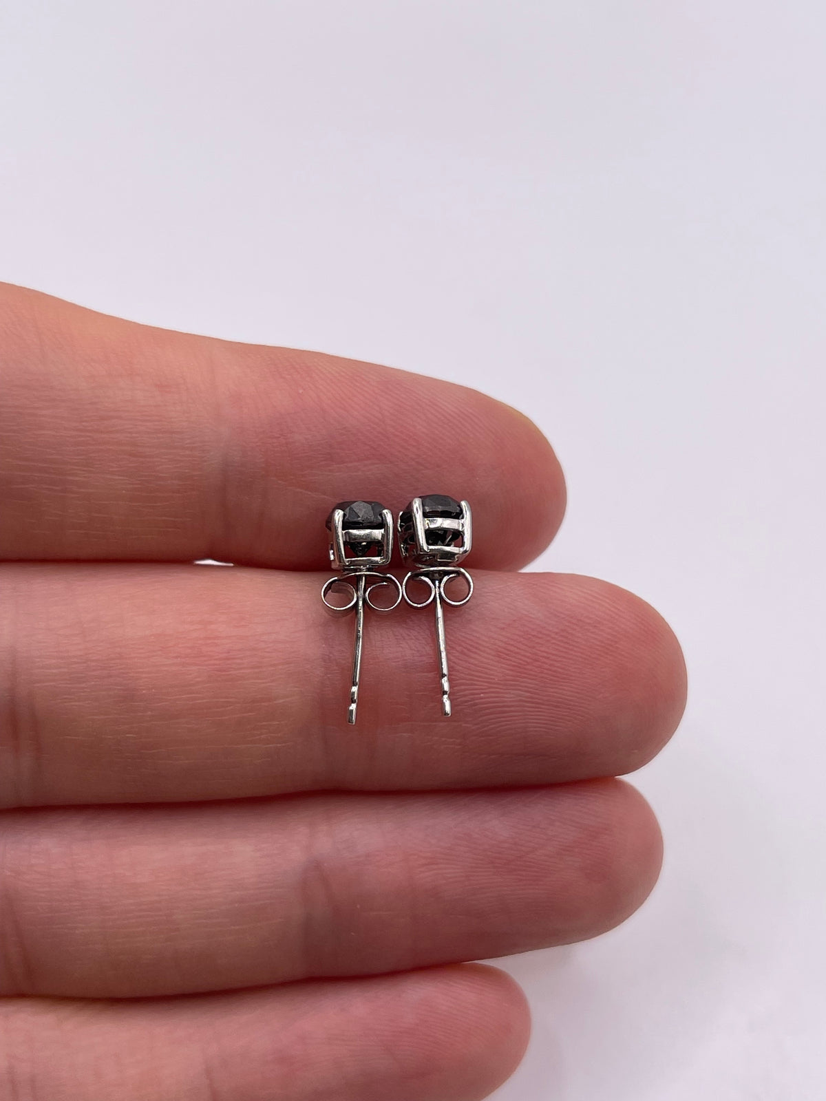 9ct white gold diamond earrings