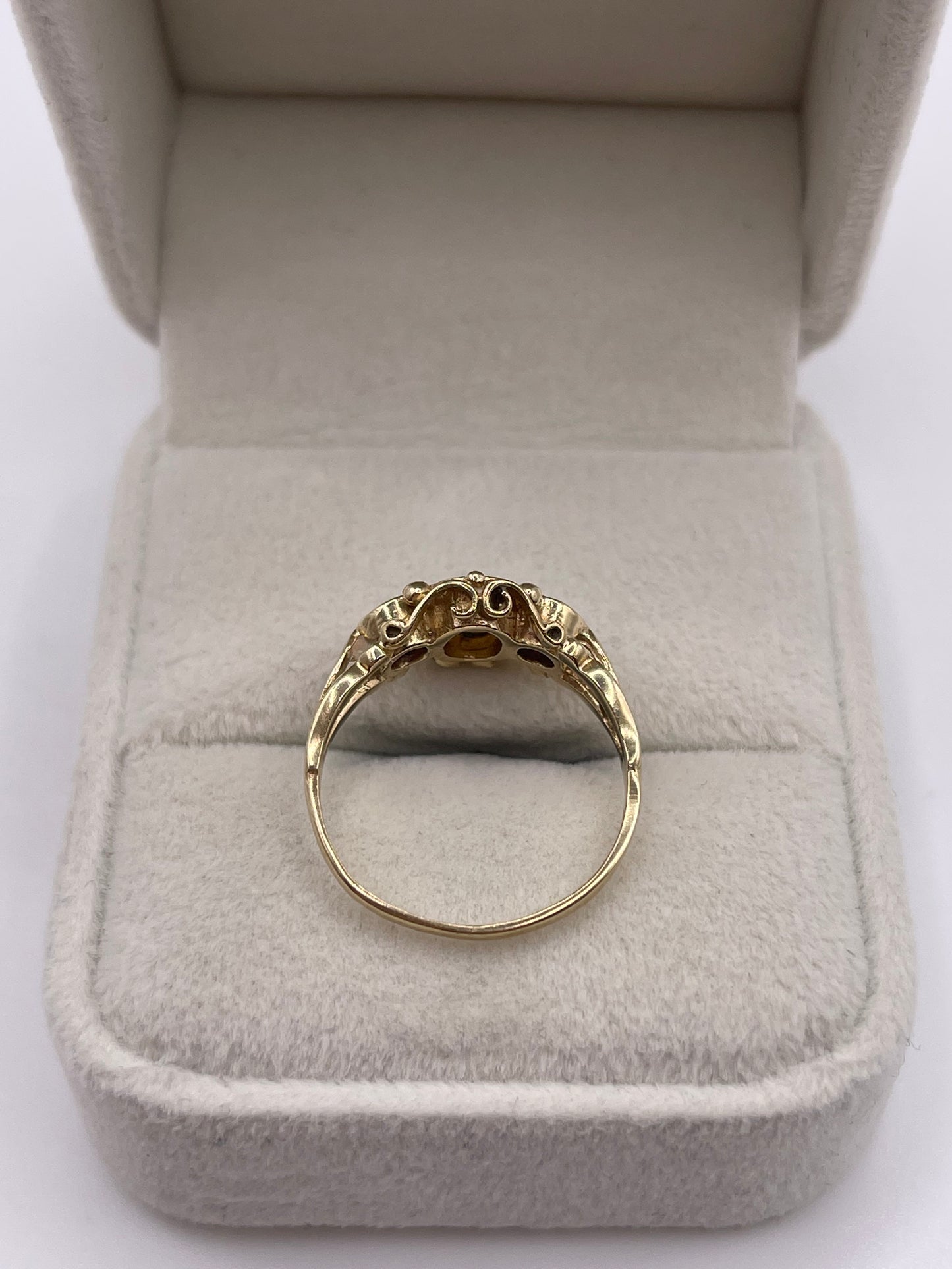 9ct gold opal and ruby ring