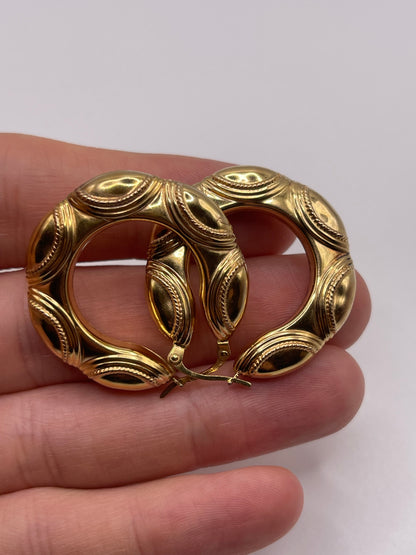 9ct gold creole earrings