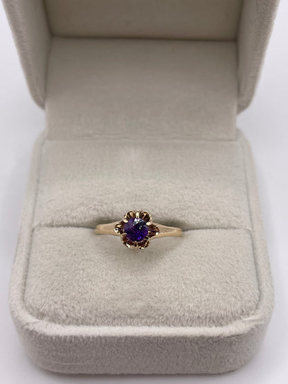9ct gold amethyst ring