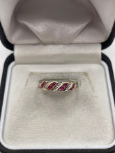 Load image into Gallery viewer, 9ct gold ruby and diamond ring

