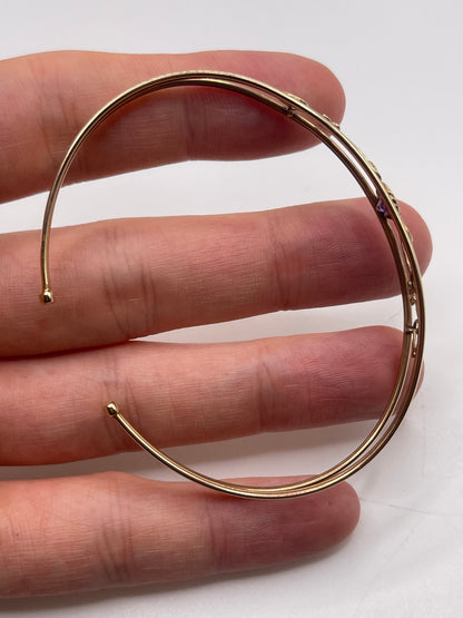 9ct gold amethyst bangle