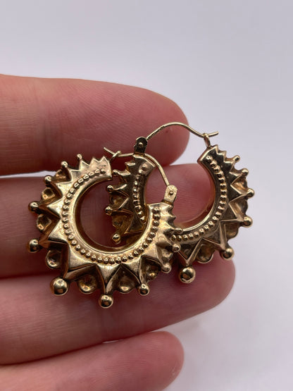 9ct gold creole earrings