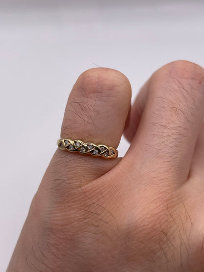 9ct gold diamond cluster ring