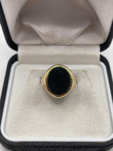 Load image into Gallery viewer, 9ct gold bloodstone signet ring
