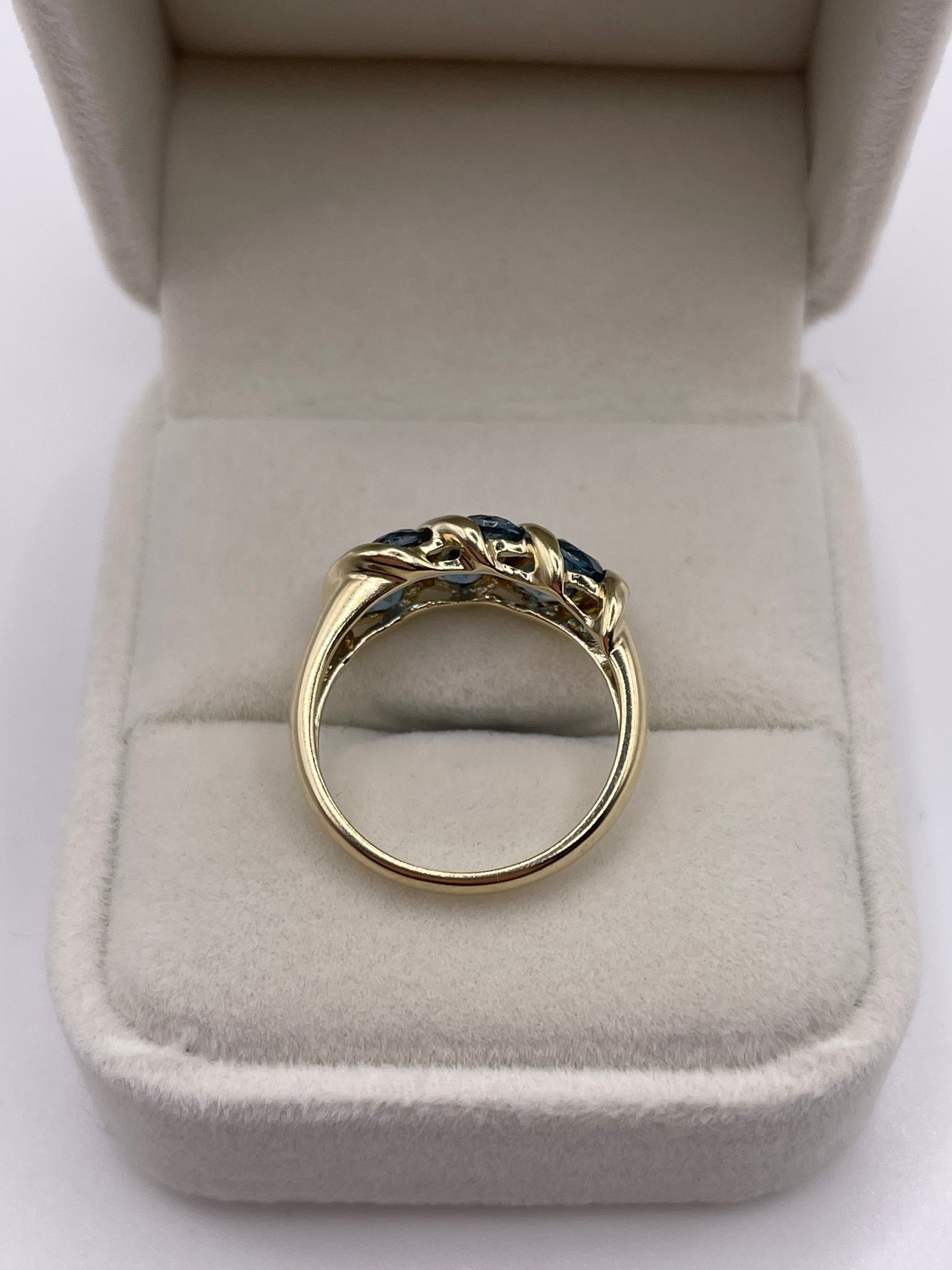 9ct gold blue topaz ring