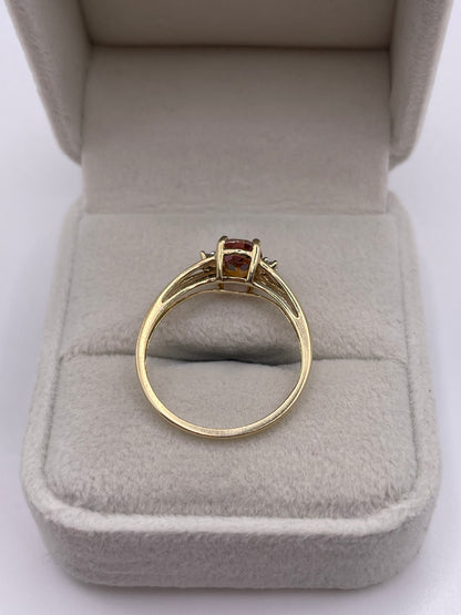 9ct gold mystic topaz and zircon ring