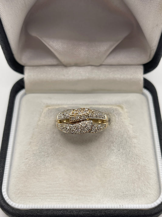 9ct gold diamond cluster ring
