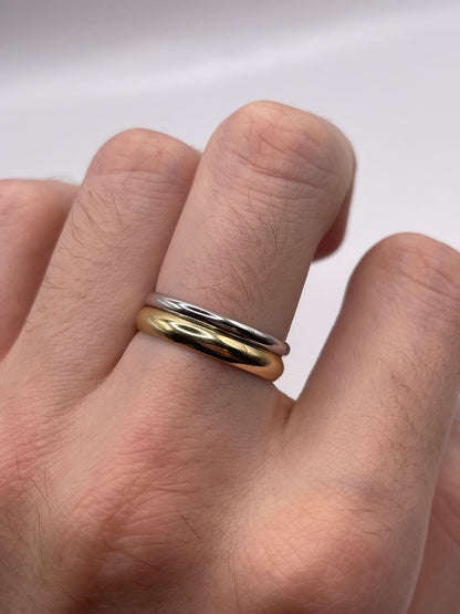 9ct two tone gold ring
