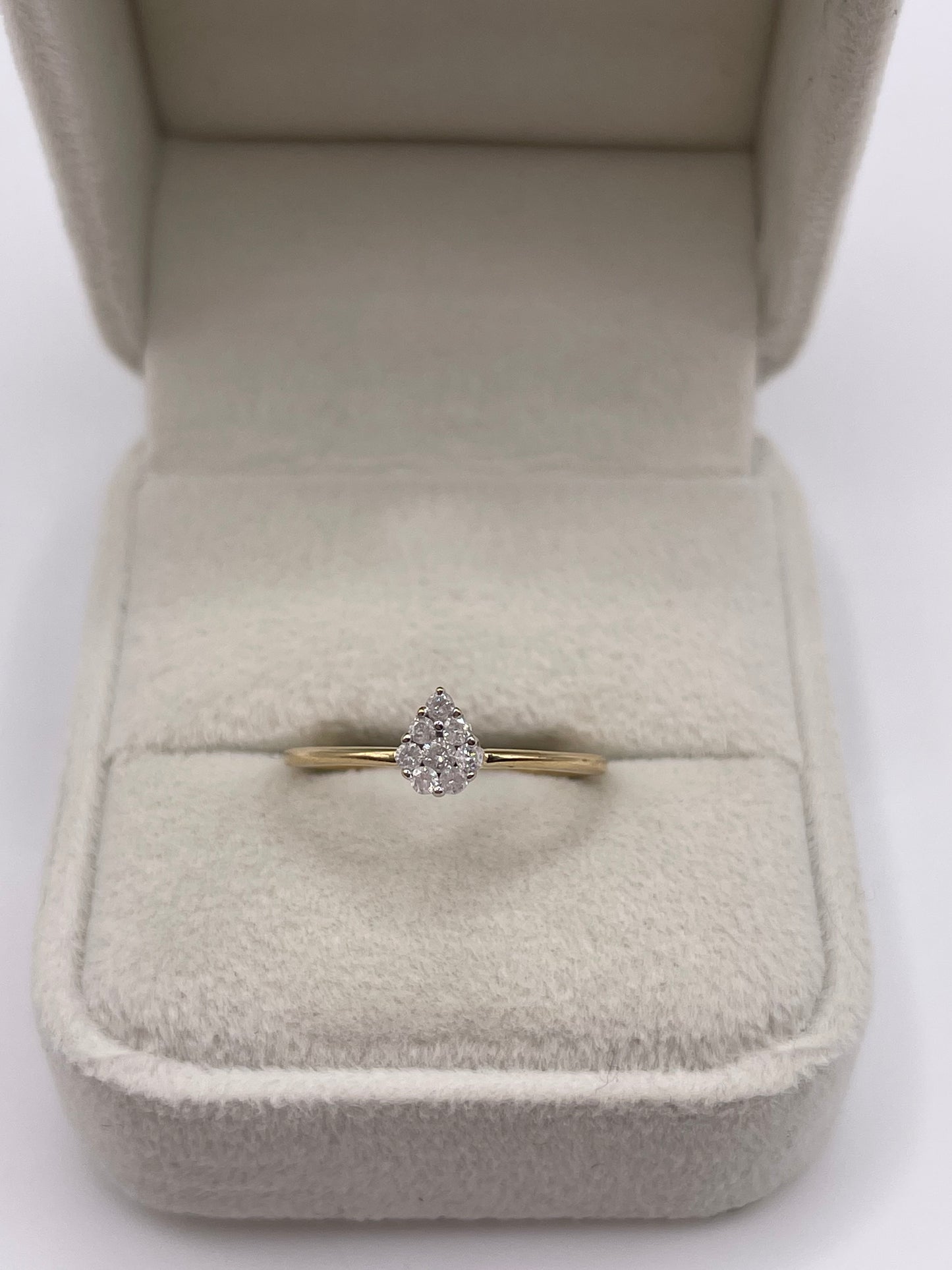 9ct gold diamond cluster ring