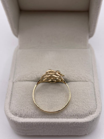 9ct gold bee ring
