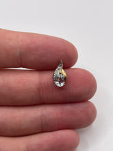 Load image into Gallery viewer, 9ct gold topaz and diamond pendant
