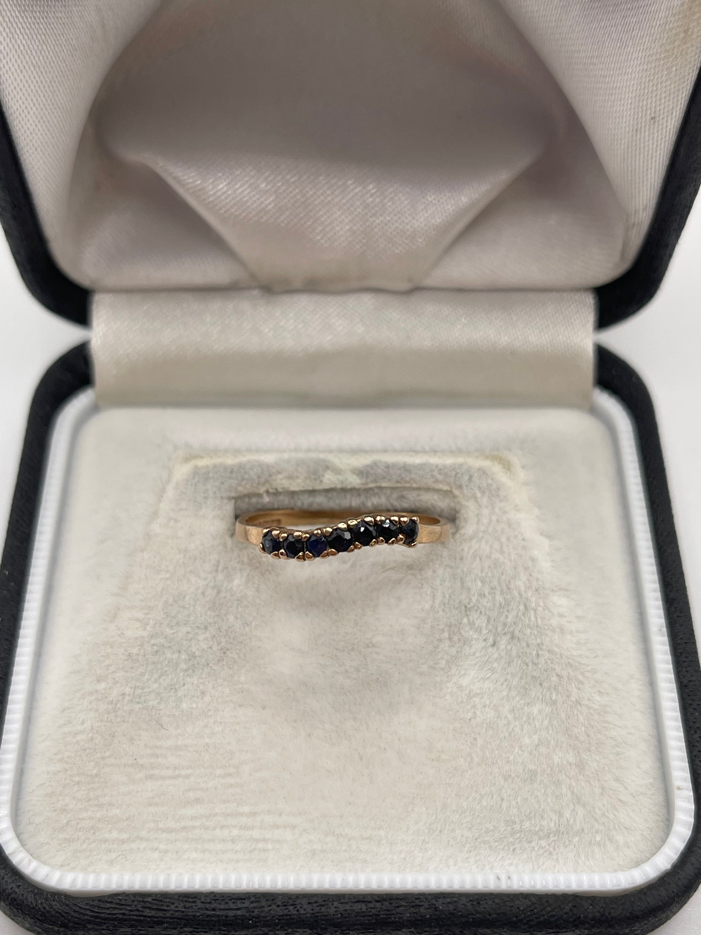 9ct rose gold sapphire ring