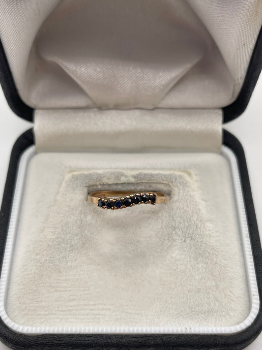 9ct rose gold sapphire ring