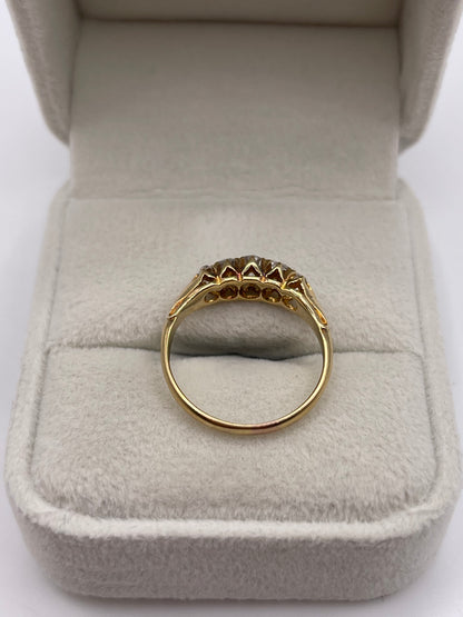Antique 18ct gold diamond ring