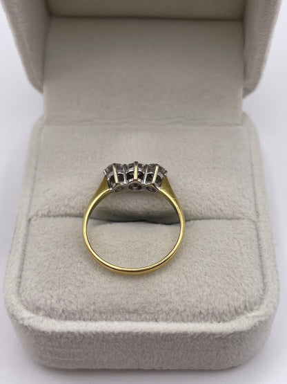 18ct gold 75 point diamond ring