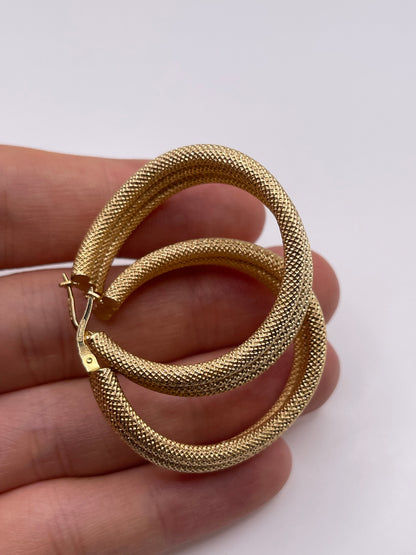 9ct gold creole earrings
