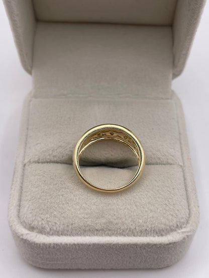 9ct gold diamond cluster ring