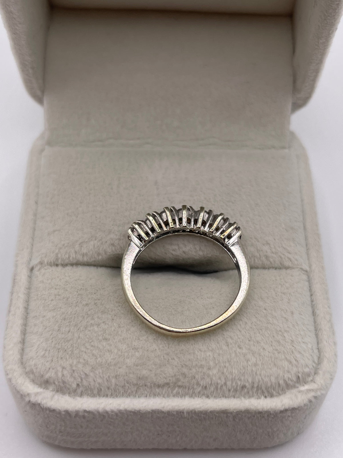 9ct white gold 33 point diamond ring
